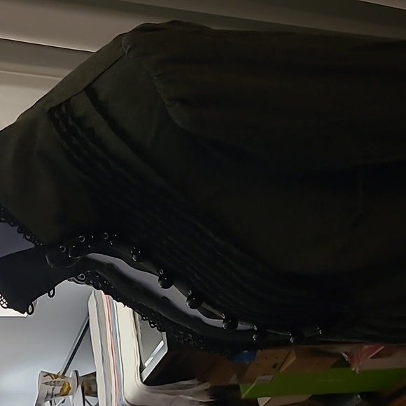 Plenty by Tracy Reese Top Blouse Grey Ruffles Button Up Soft High Collar - Picture 6 of 14